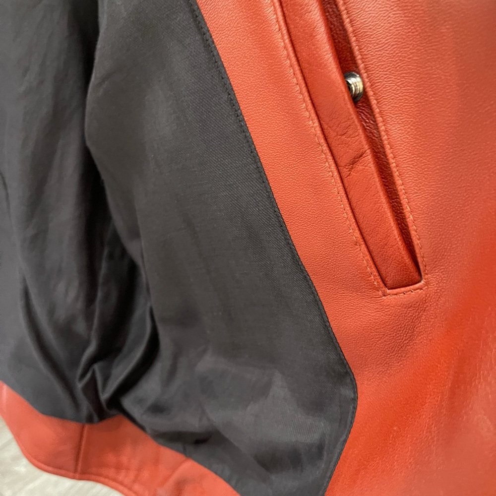 Acne Studios Mock Leather Biker Jacket Sz 6 Medium - Picture 2 of 7